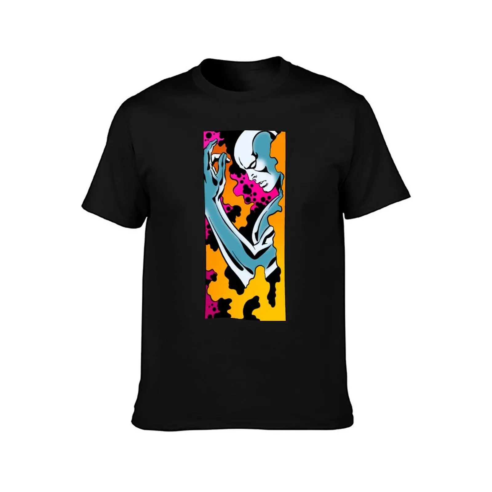 Surfer T-Shirt, Summer Casual Cotton Tee, Oversized Streetwear Tops, Vintage Graphic Print, Loose Fit Short Sleeve, 100% Cotton