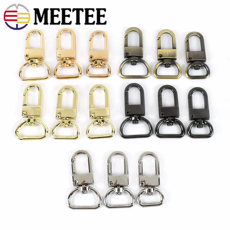 30Pcs 13/16/19mm Metal Buckles Bag Strap Lobster Swivel Clasp Webbing Keychain Trigger Clip Snap Hooks DIY Hardware Accessories