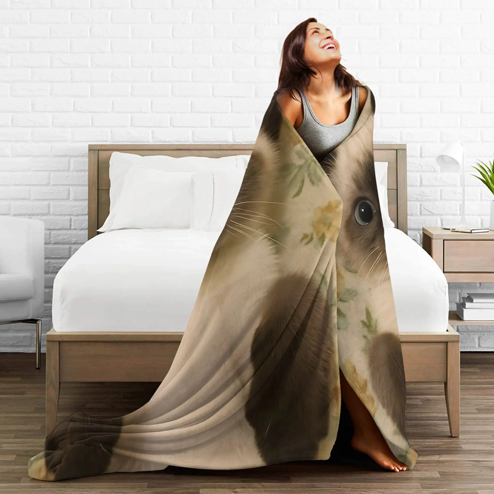 Soft BlanketKids Adult Airplane Travel Cute Cat Throw Blanket  Flannel Bedspread For Living Room Funny Sofa Bed Cover