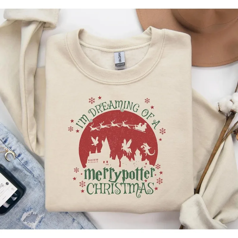 

Harry Potter, Merry Christmas, Christmas Hoodie, Autumn and Winter Casual, Suitable for Both Men and Women