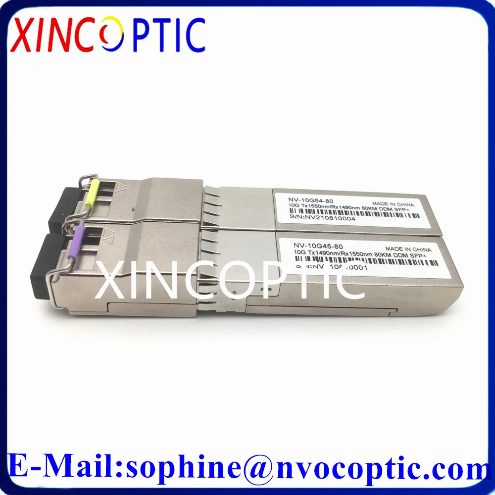 SFP+ 10G BIDI 80KM LC DDM,10G,SM,BIDI,1490/1550nm,80KM ,SFP+-ER Module Single Mode Simplex One LC Connector Transceiver