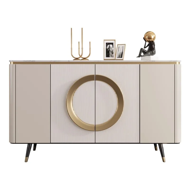 

Italian minimalist dining side cabinet, light luxury style, storage side cabinet against the wall
