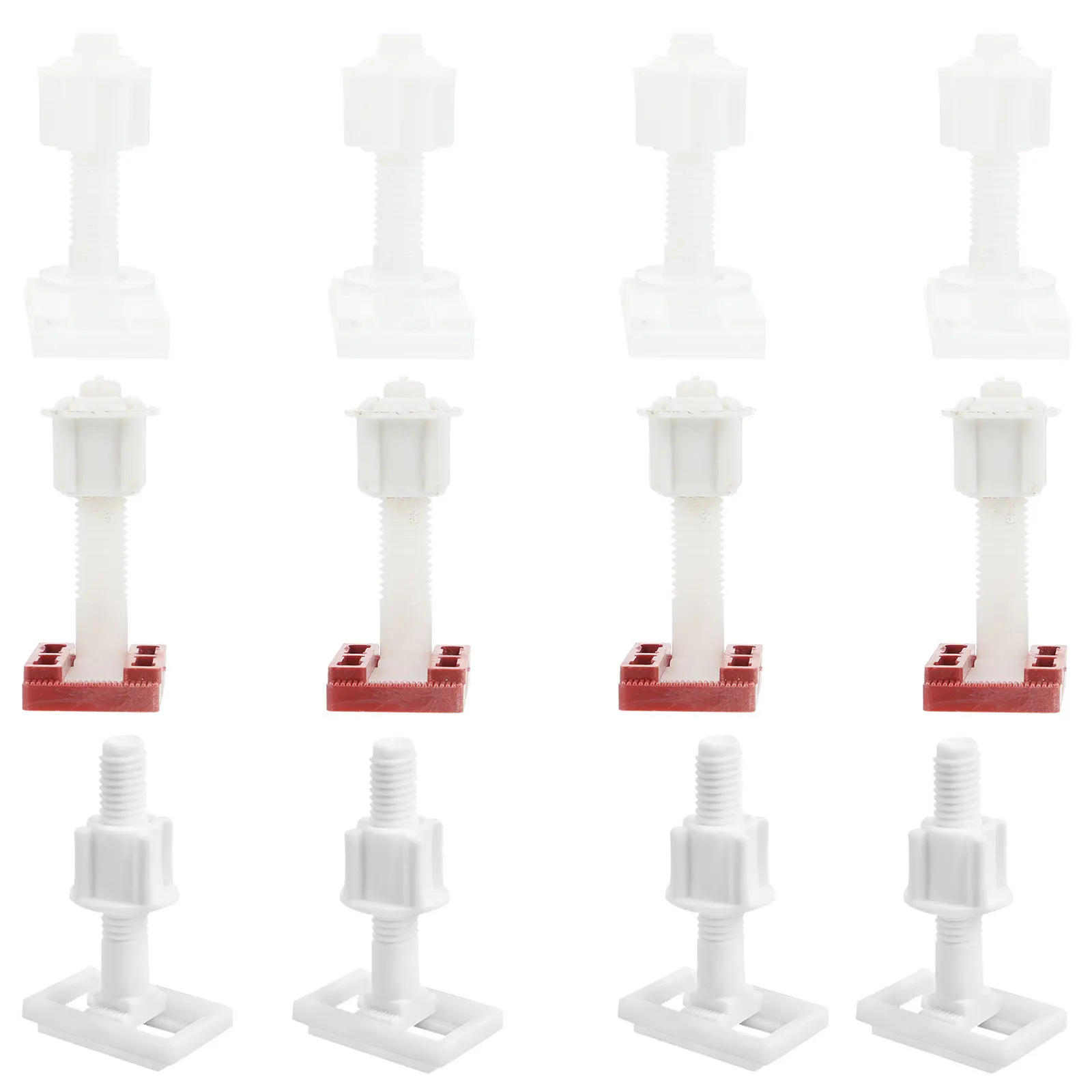 

6Sets Toilet Cover Bolts Durable Plastic Easy Installation Removal Suitable Most Seats Home Bathrooms Hotels Toilet Seat Bolts