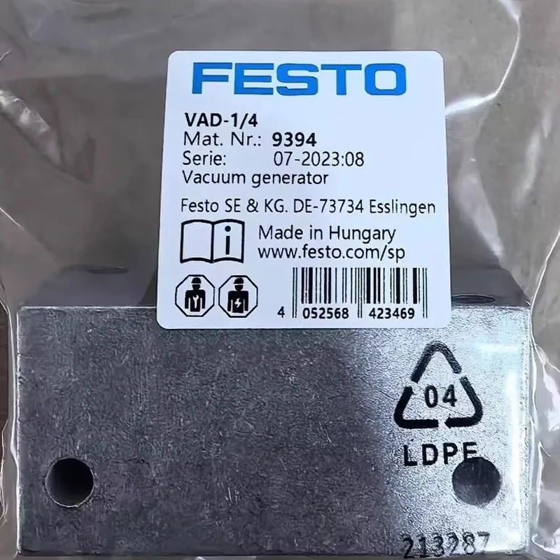 

1PC New FOR FESTO VAD-1/4 9394 air circuit plate vacuum generator