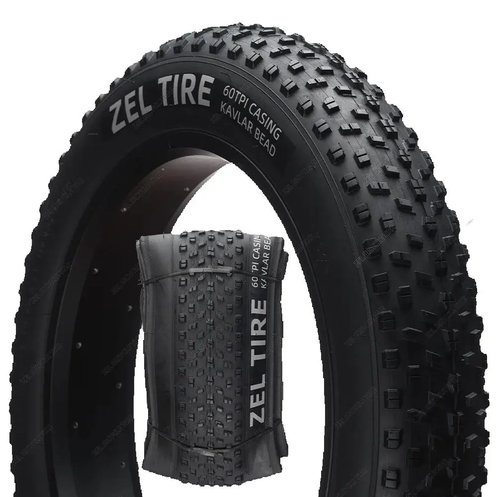 

ZEL Fat Tire Bicycle Tire 20 24 26 Inch Kevlar Bead Folding Design Snow tire