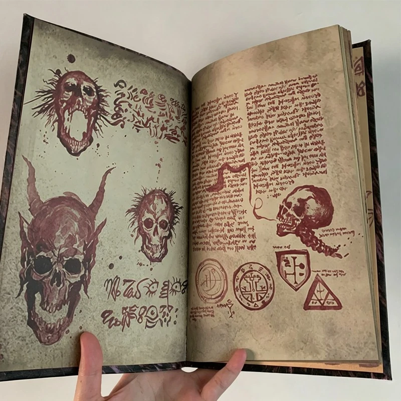 New Necronomicon Dark Magic Book Demon Evil Dead Summon Book Altar Ceremony Prop Book Collection Living Room Desktop Decorations view 5