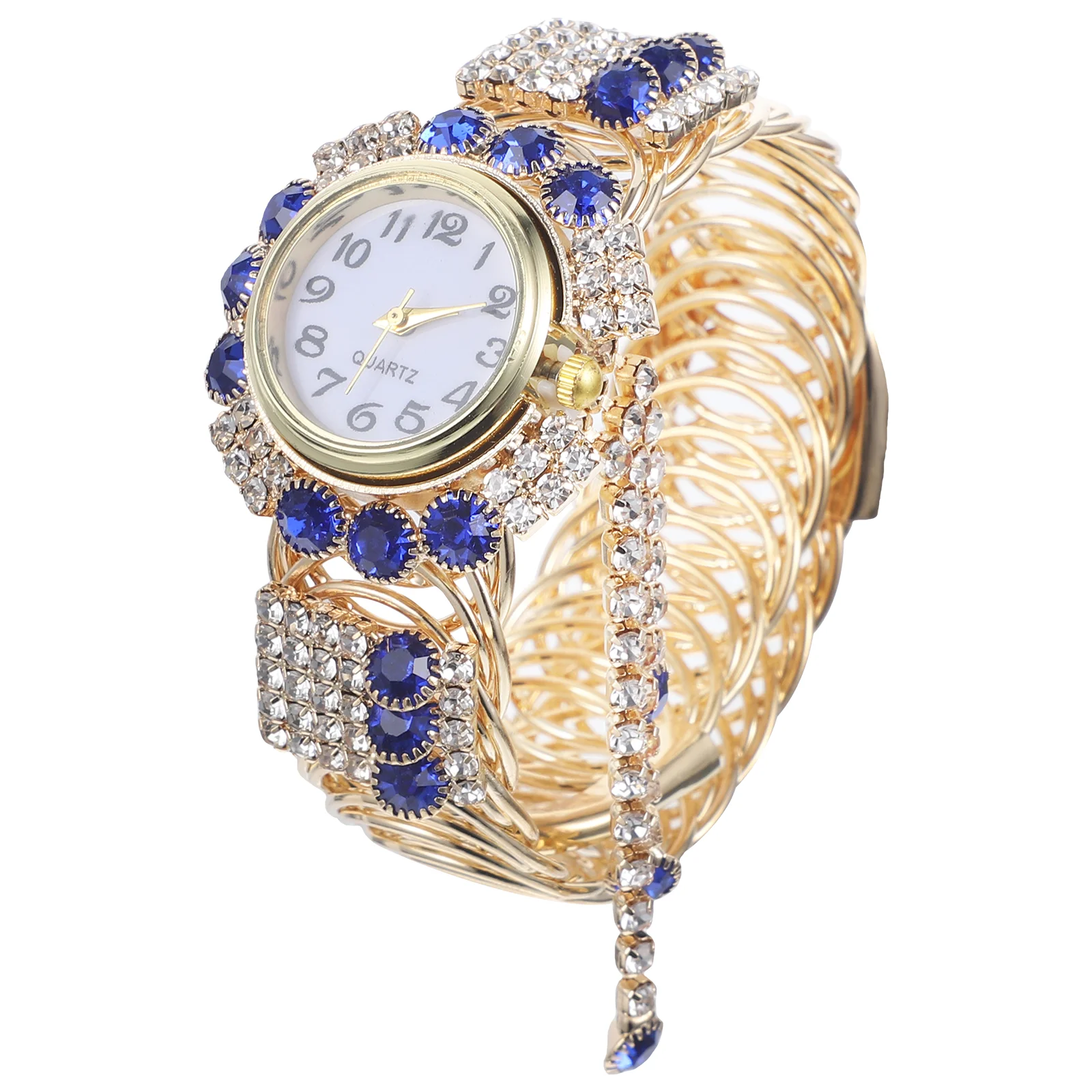 

Ladies Bracelet Watch Ladies' Fashion Lady Wristwatch Quartz Korean Version Popular Blue Zinc Alloy