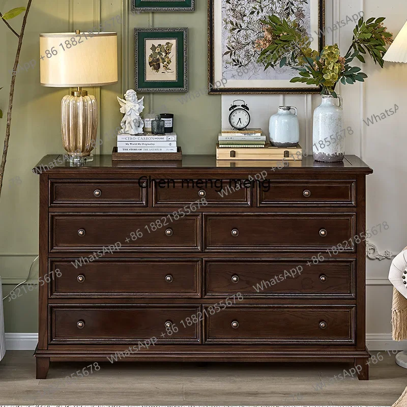 

Solid wood simple modern bedroom, chest of drawers, living room storage, ancient chest of drawers