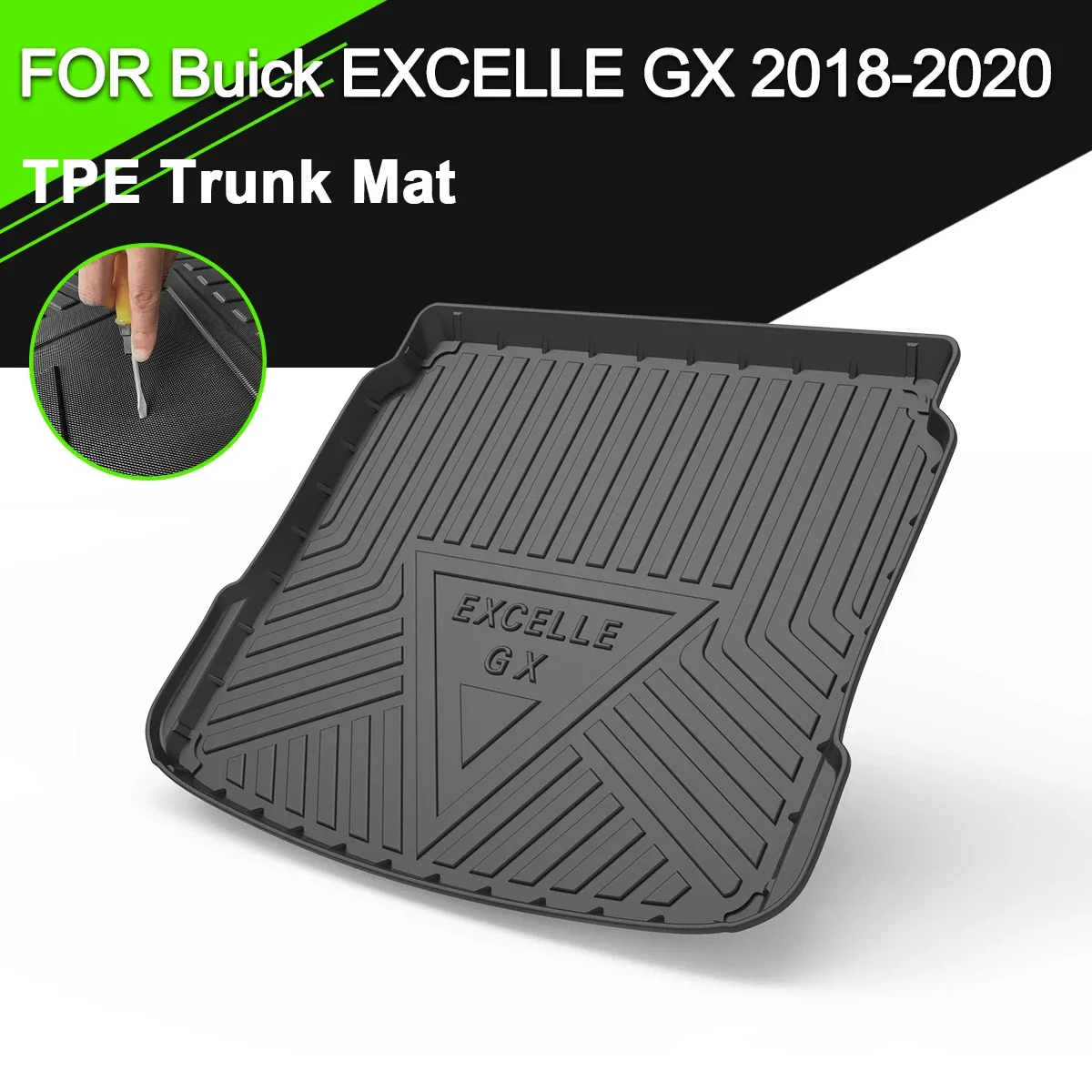 

Trunk Mat TPE FOR Buick EXCELLE GX 2018-2020 Car Waterproof Non-Slip Rubber Cargo Liner Accessories