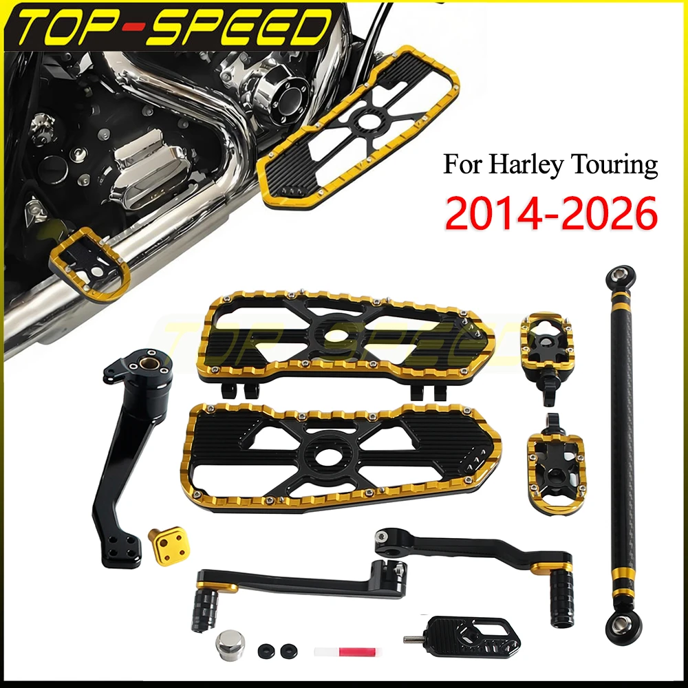 For Harley Touring Street Road Glide FLHX FLTR FLHR 2014-26 Motorcycle Front Rear Floorboard Footpeg Shifter Brake Arm Lever Kit