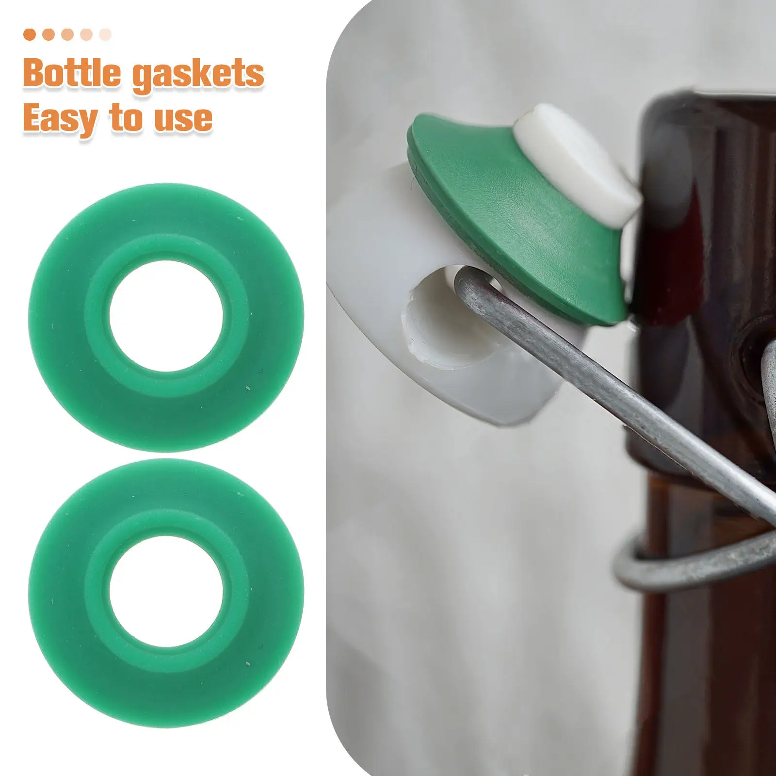 12Pcs Silicone Swing Top Bottle Seals Gasket Replacement for Beer Soda Carbonated Drinks Airtight Leakproof Cap Seal Ring Set view 5