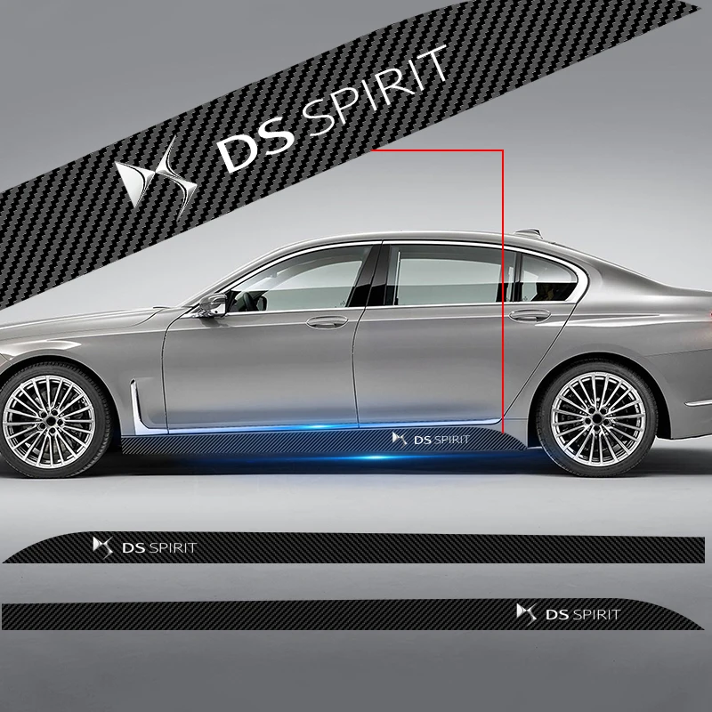 

2 шт., боковая юбка на дверь автомобиля, наклейка на кузов автомобиля, модные наклейки из углеродного волокна для Citroen DS SPIRIT DS3 DS4 DS4S DS5 DS 5LS DS6 DS7 WILD