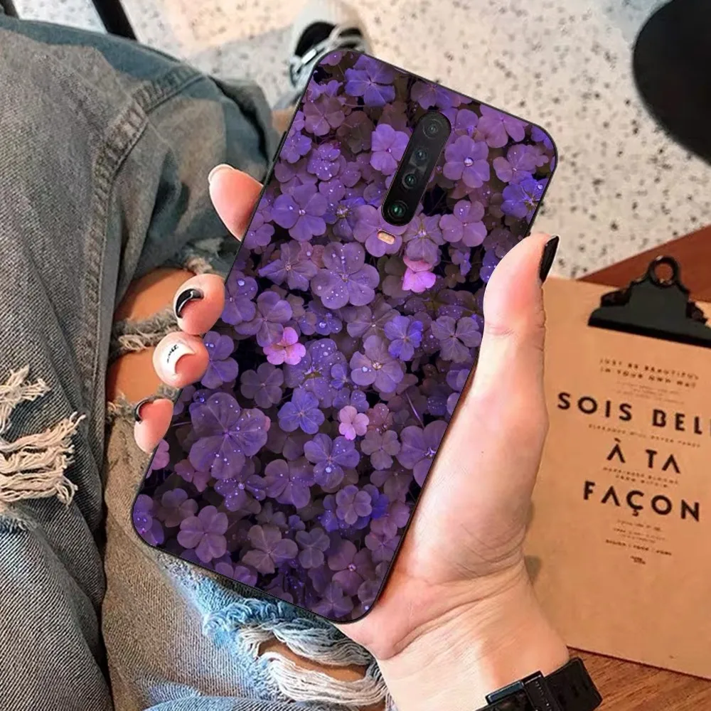 Infinity On Purple Flower Phone Case For Redmi 5 6 7 8 9 10 plus pro 6 7 8 9 A GO K20 K30 K40 pro plus F3 Fundas