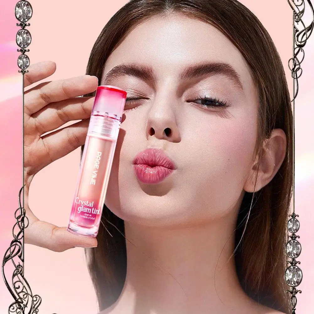Portable For A Hydrated Translucent Finish Mirror Crystal Lip Oil Enriched With Natural Plant Extracts Lightweight Non-Sticky