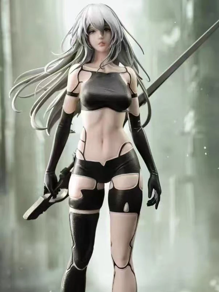 

Mechanical Era Anime Game Surrounding Second Model A2 War Damage NieR 2B Little Lady Statue Collectible PVC /8 Sc Gift