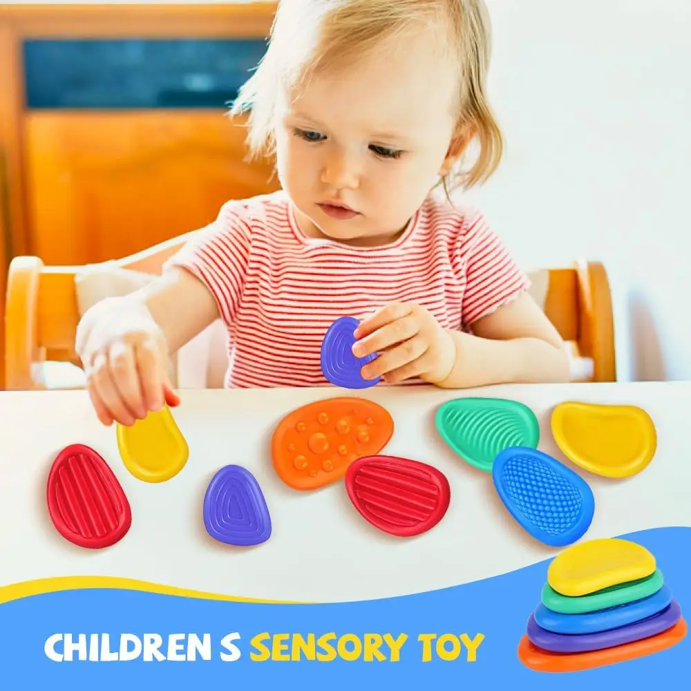 Children's Stress Relief Toys Soft Silicone Texture Worried Stone Fidget Toys Children's Sensory Stone