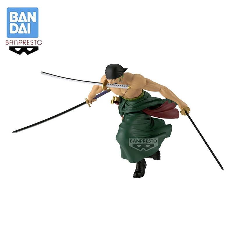 

100% ONE PIECE Original Bandai BANPRESTO Grandista Roronoa Zoro Anime Figure Collectible Model Ornament Dolls Toys Gift Genuine