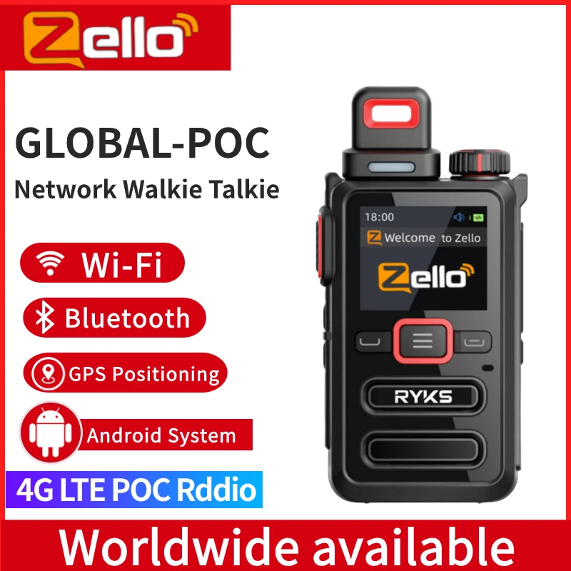 Zello Radio Zello Walkie Talkie 4G Mobile Radio Ptt Wireless Set Devices Long Range Communication Transceiver