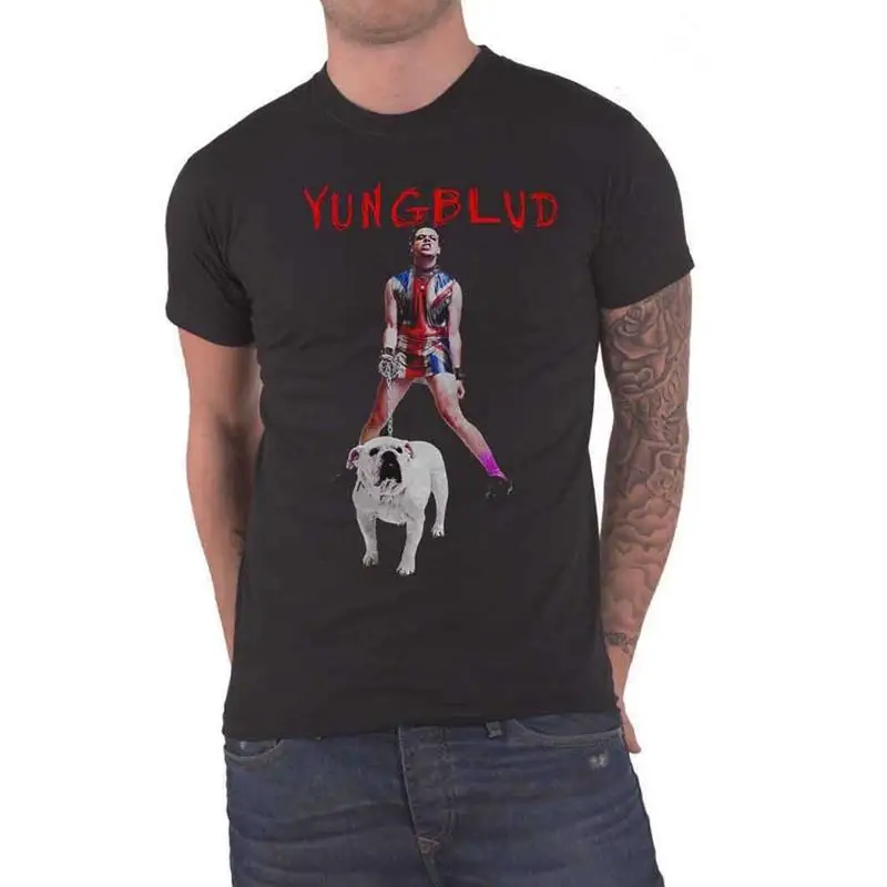Yungblud T Shirt Strawberry Lipstick Logo New Official Mens Black