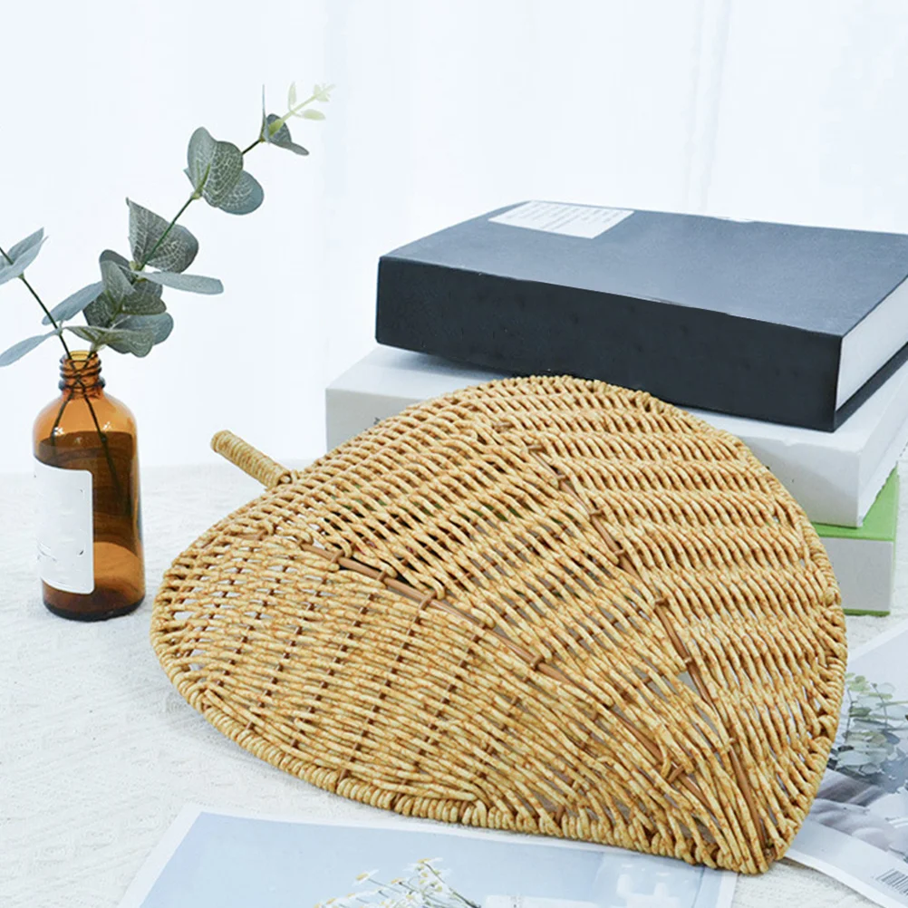 

Imitation Rattan Plate Plastic Reusable Sundries Basket Woven Fruit Storage Multifunction Design Natural Rustic Gift Home