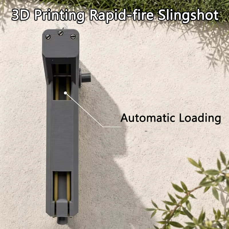3D printing Outdoor Portable EDC Automatic Loading and Continuous Firing High-precision Camping Tool with Rapid Fire Slingshot