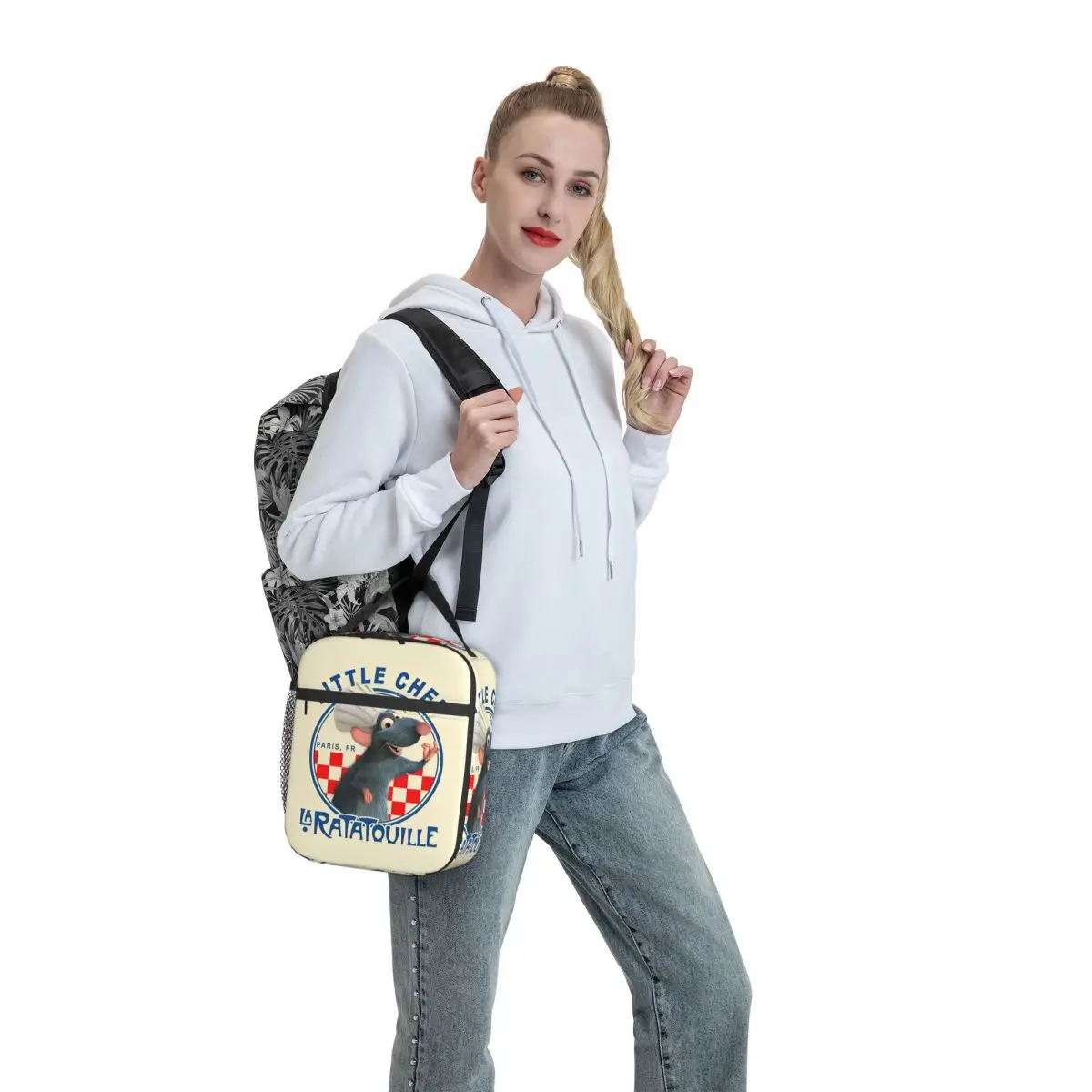 Ratatouille Lunch Bag cook Vintage Lunch Box For Adult School Portable Zipper Cooler Bag Oxford Print Thermal Lunch Bags