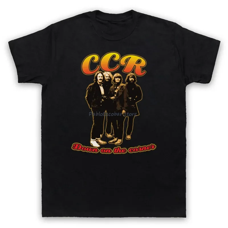 Down On The Corner Ccr Fogerty T-Shirt Unoffial Mens Ladies Kids Sizes Colors Breathable Tops Tee Shirt Outdoor Wear Shirt