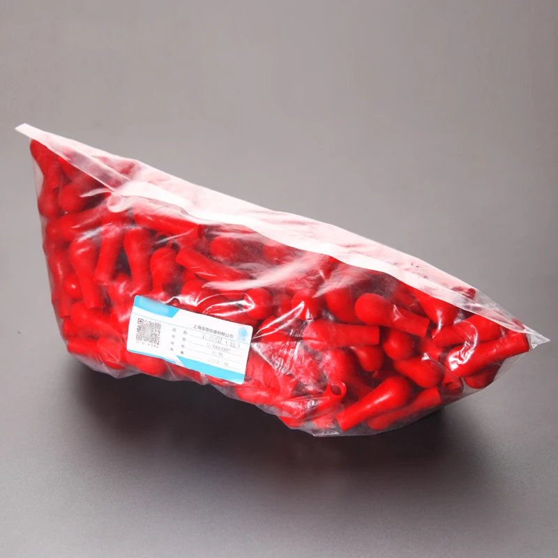 200pcs/bag Latex Glass Dropper Cap Rubber head dropper Matching Red Leather Head