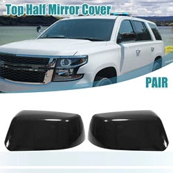 UXCELL Pair Car Chrome Plated Half Mirror Covers Cap for Chevrolet Suburban Silverado