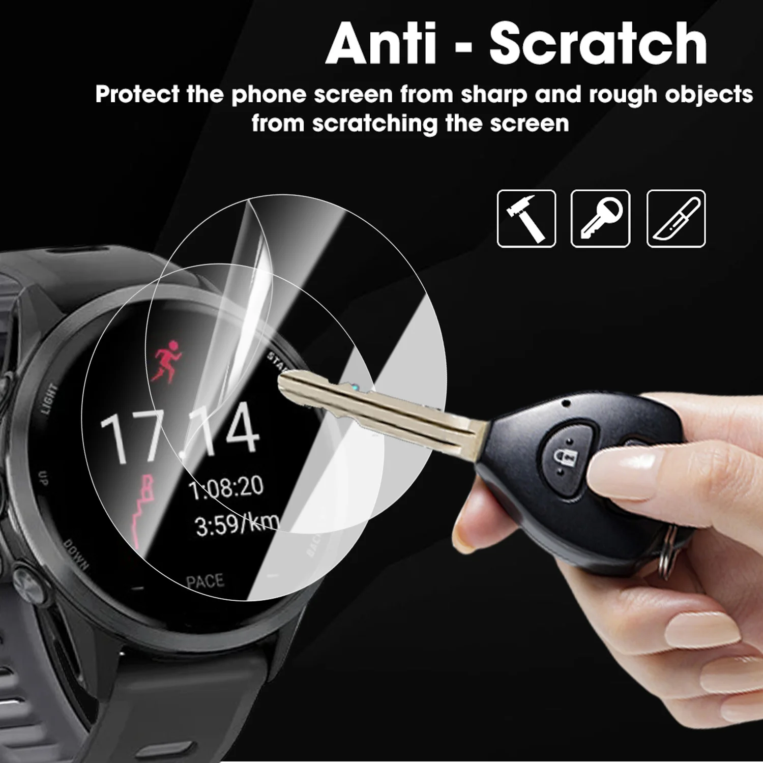 1-5Pcs Hydrogel Films for Garmin Forerunner 970 Screen Protector Watch Soft Film Unthin HD Anti-Scratch Film for Forerunner 970