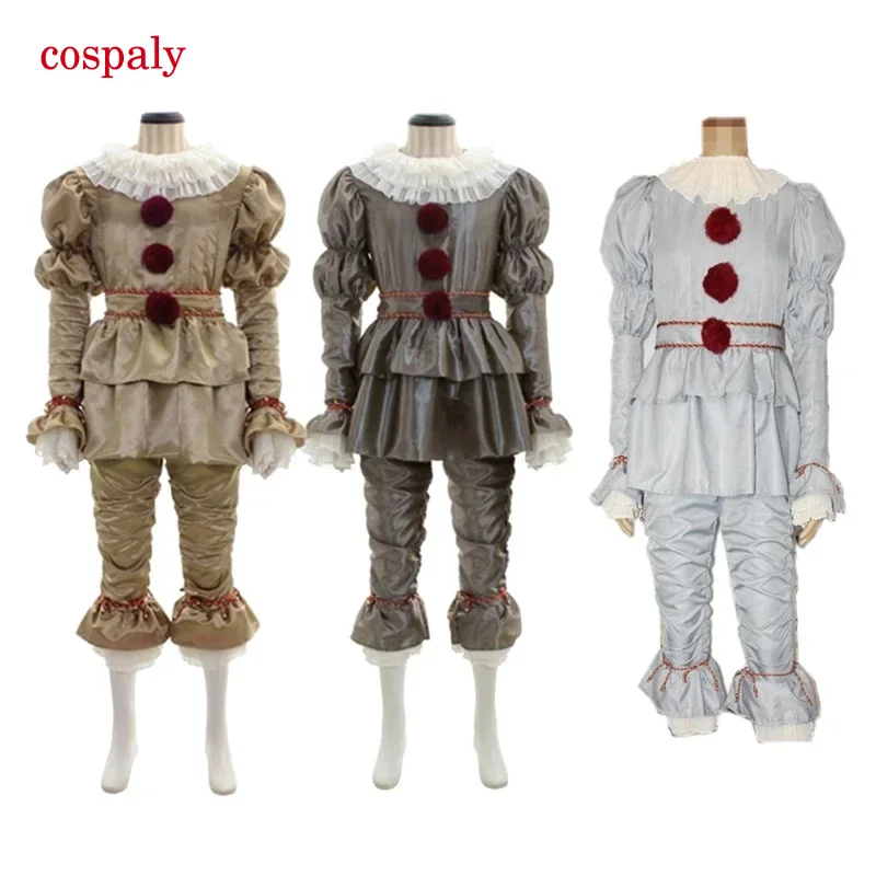 Joker Costume Men Horror Clown Costume Cosplay Pennywise Costume Halloween Carvinal Party Men'S Adult Fantasy