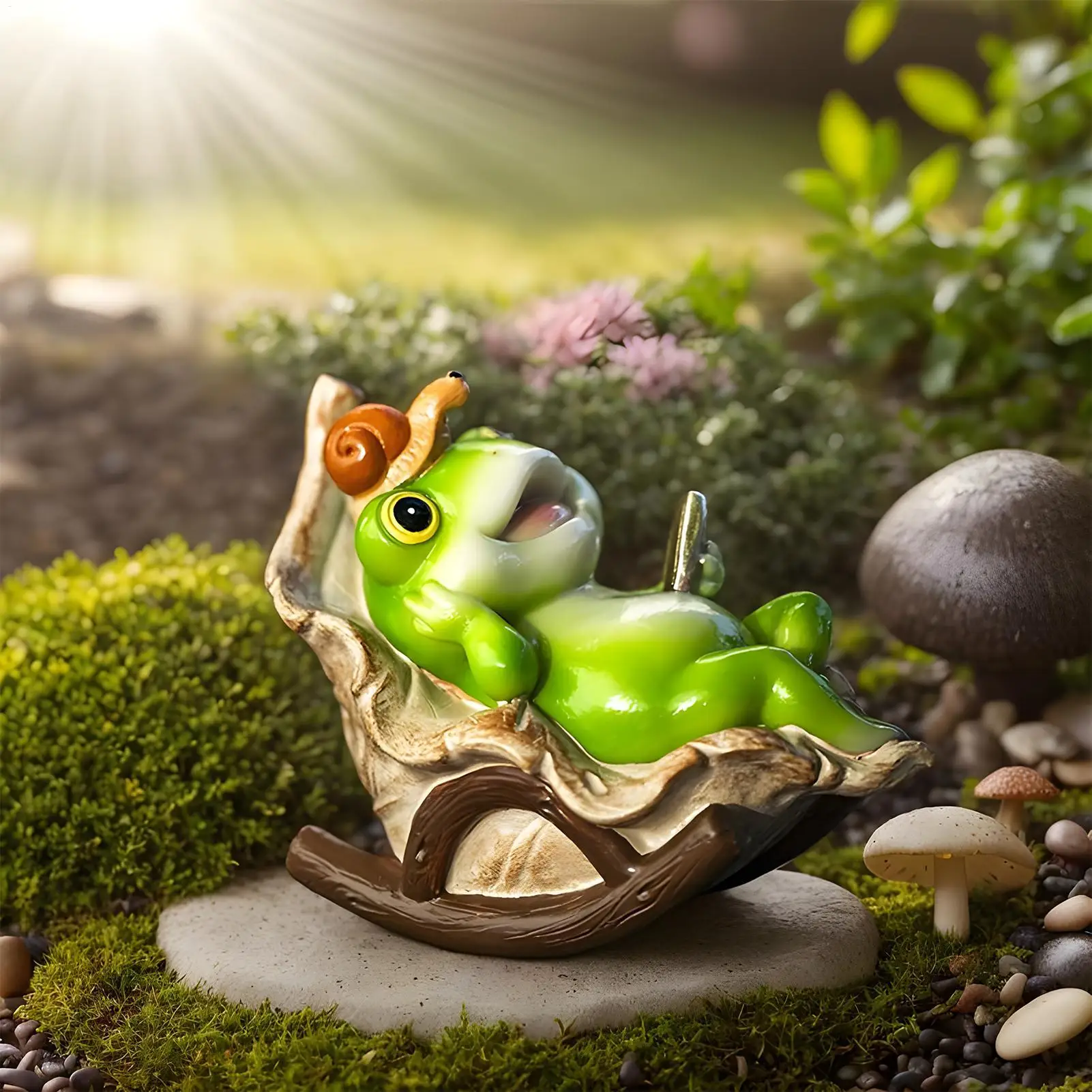 

Frog Statue Spring Decoration Animal Sculpture Spring Decor Sculpture Cute Yard Decoration Figurine Ornament For Balcony