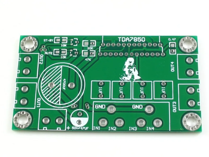 HIFI Fever Class AB TDA7850 50W * 4 4.0 channel MOSFET Full Bridge Car Audio Amplifier Board