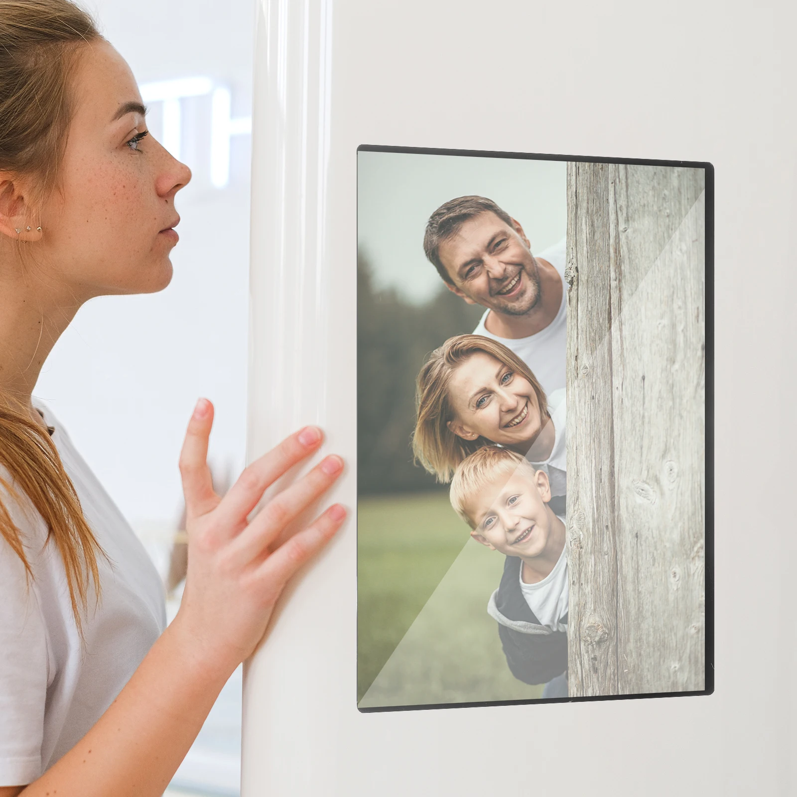 

12 Pcs Magnetic Photo Frames Black Edge 4x6 Inch Fridge Magnets Wallet Size Picture Frames Home Decor Gifts