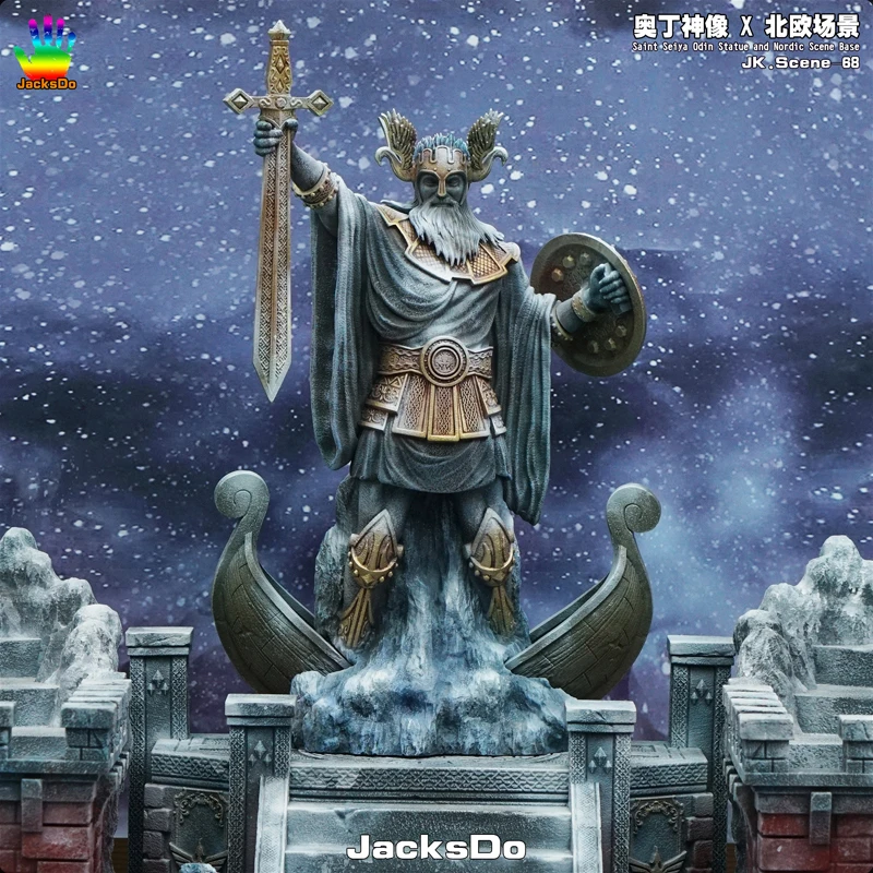 JacksDo Saint Seiya Myth Cloth EX Odin/Oden Asgard/พระเจ้านักรบ40ซม./15.75นิ้วตกแต่ง Diorama ฉากรูปปั้นเรซินสต็อก