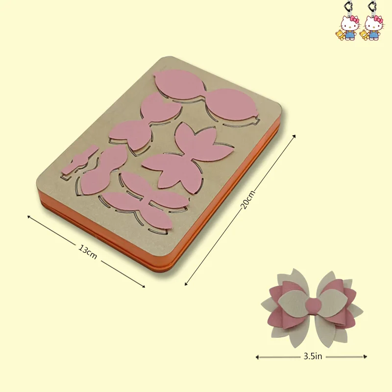 My264 Lovely Multi-layer Petal Bow Wooden Cutting Die For Most Machines