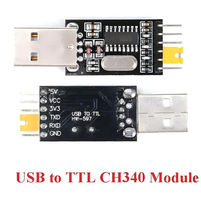 USB to TTL Converter UART Module CH340G CH340 3.3V 5V Switch STC Microcontroller Download Cable Brush Board