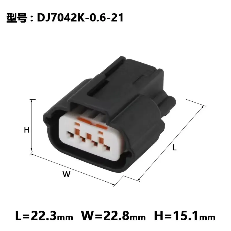 Free shipping 200 pcs DJ7042K-0.6-21 4Pin AMP Car Electrical Wire Connectors for VW,BMW,Audi,Toyota,NISSAN