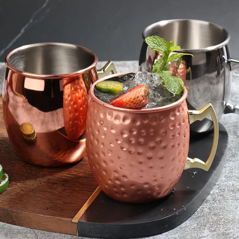 Steel Moscow Mule Mug Beer Mug Bar Cocktail Cup 500ml