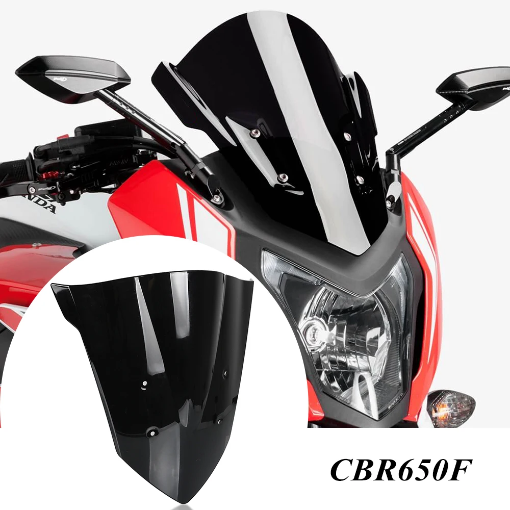 Dành Cho Xe HONDA CBR650F CBR 650F CBR650 F 2014 2015 2016 2017 Kính Chắn Gió Xe Máy Kính Chắn Gió Chắn Gió Màn Hình Sâu Chống Ồn Bảo Vệ