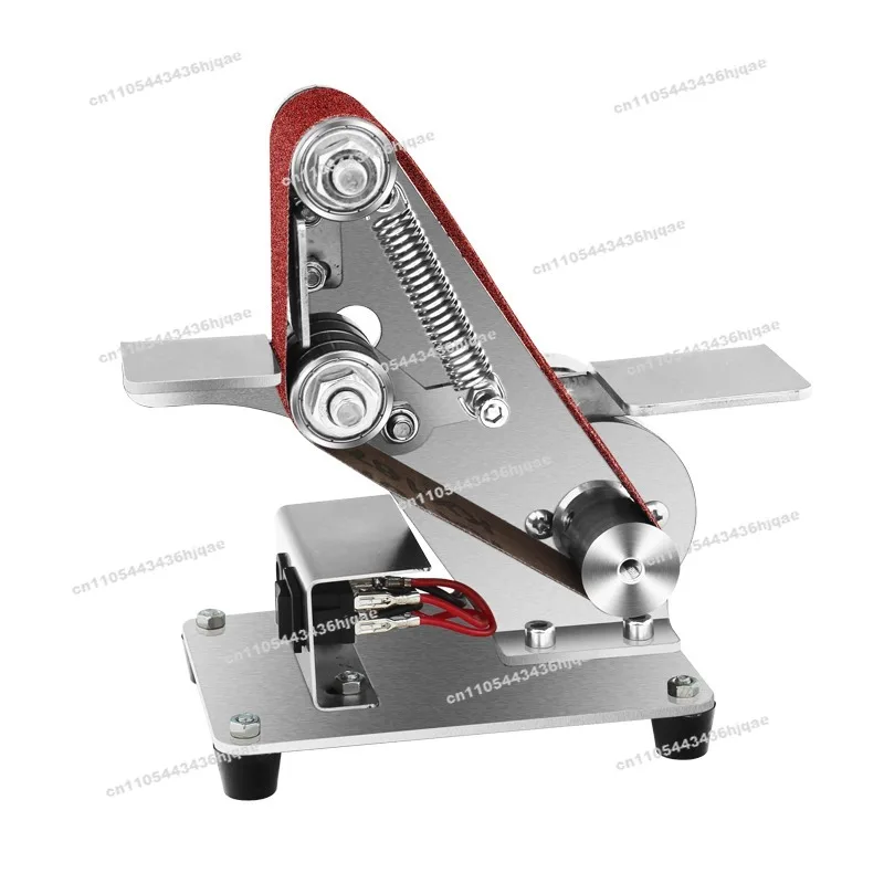 

Small Mini Electric Belt Grinder DIY Polishing Machine Knife Sharpener Open V Grinder Desktop Knife Sharpener