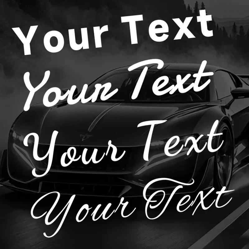 1PC Custom Your Text Car Windshield Sticker Personalized DIY Vinyl Decal Waterproof Durable Auto Window Body Modification Decor
