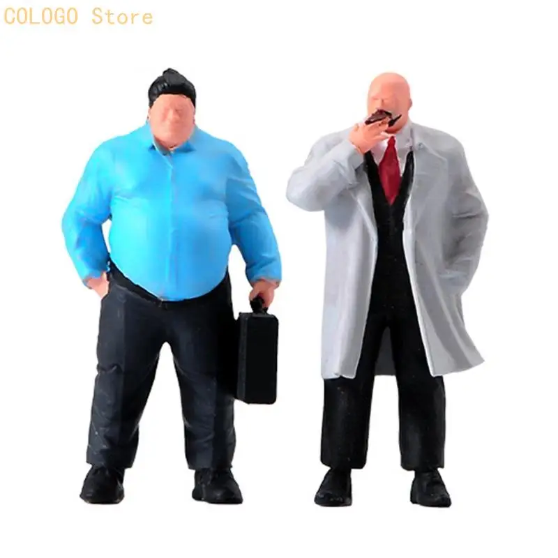 1/64 Scale Plastic Gangster Mini Figures Dioramas Models for Collectible Display D0LD