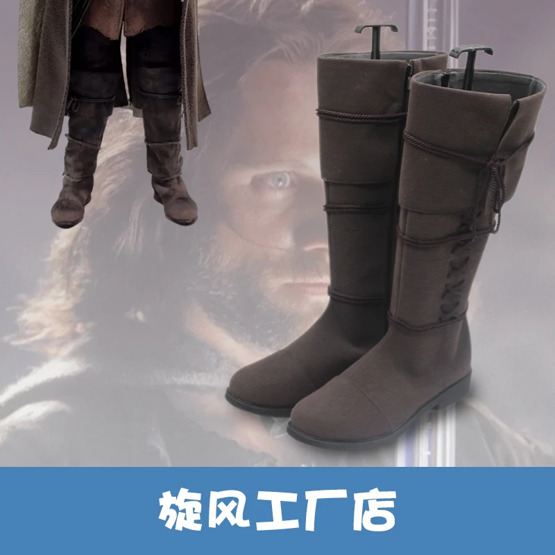 Aragorn Scarpe Cosplay Lord Anelli Stivali Strider Accessori per feste di Halloween Realizzati su misura