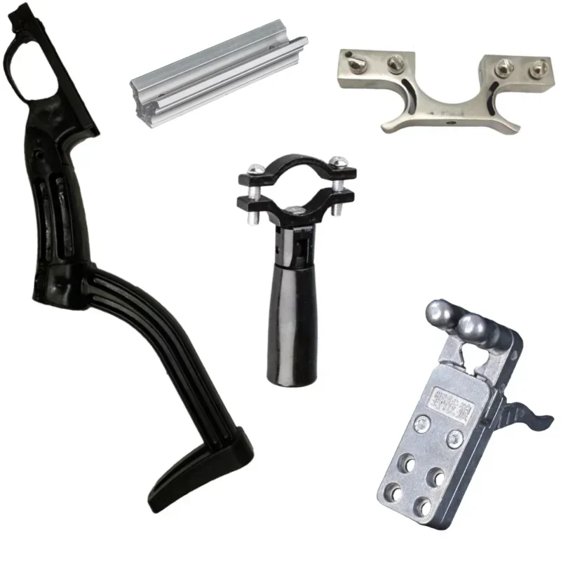 Stainless Steel Hunting Slingshot Accessories 40 Wide Support Head Metal Scattering Front Grip Rear Support Accessories DIY 304