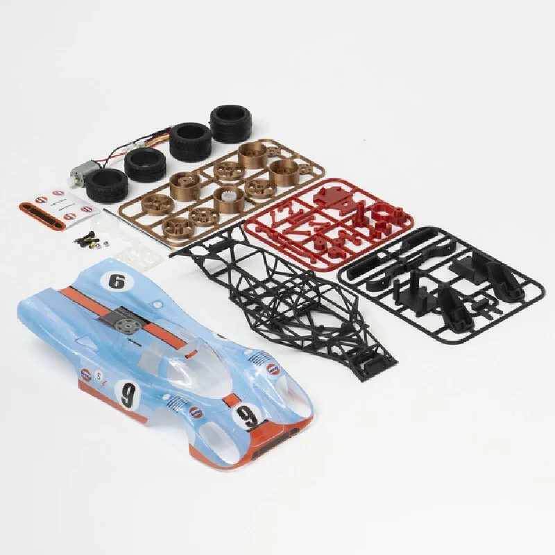 Hot Lemara 1:28 RC Le Mans Race Car 917 Tubular Frame Body Assembly Remote Control Car Model Kit with Transmitter For Collectors