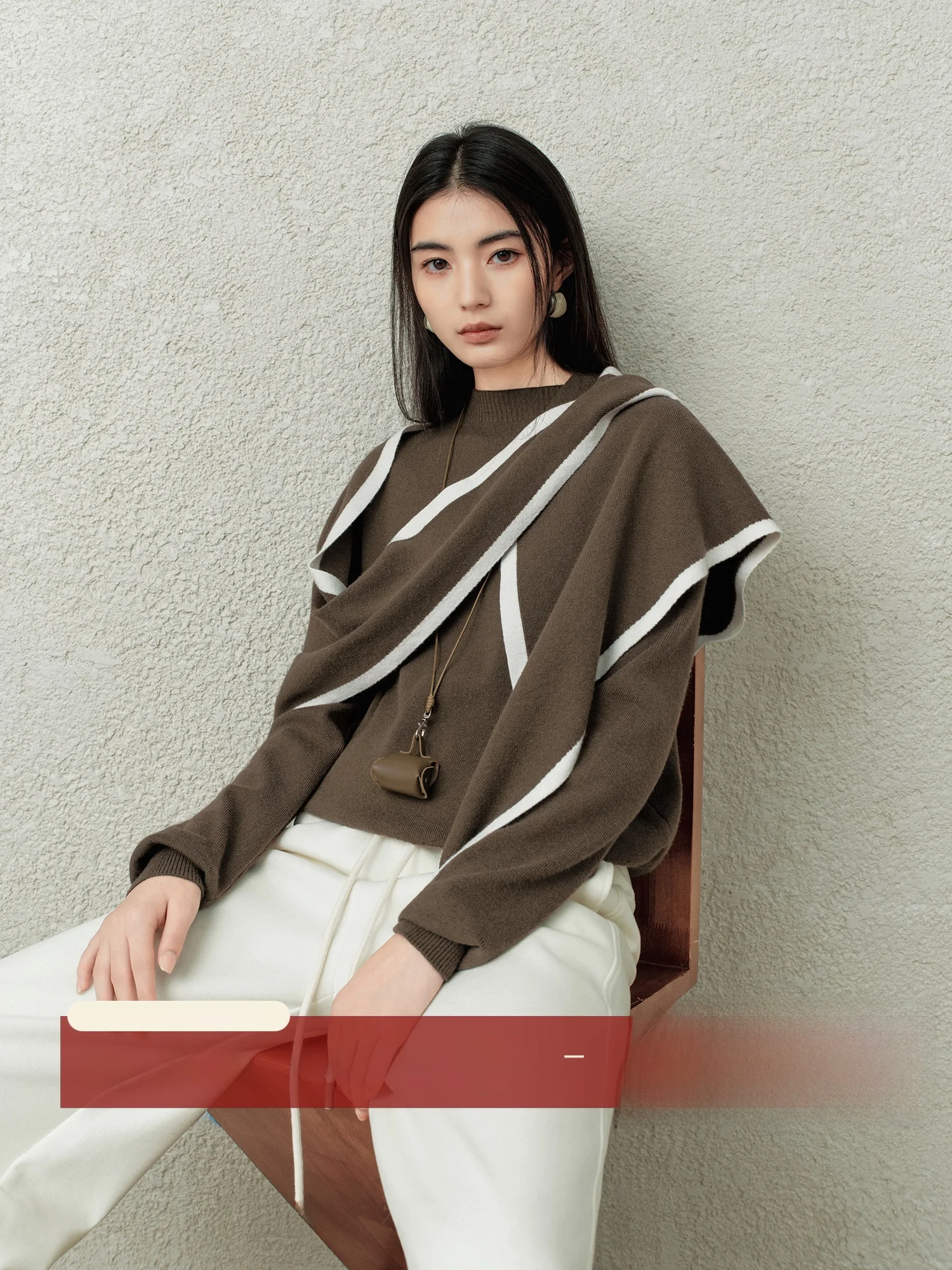 

Женский длинный шерстяной вязаный свитер-кардиган для осени и зимы, простой, стильный, модный, премиум-качества...