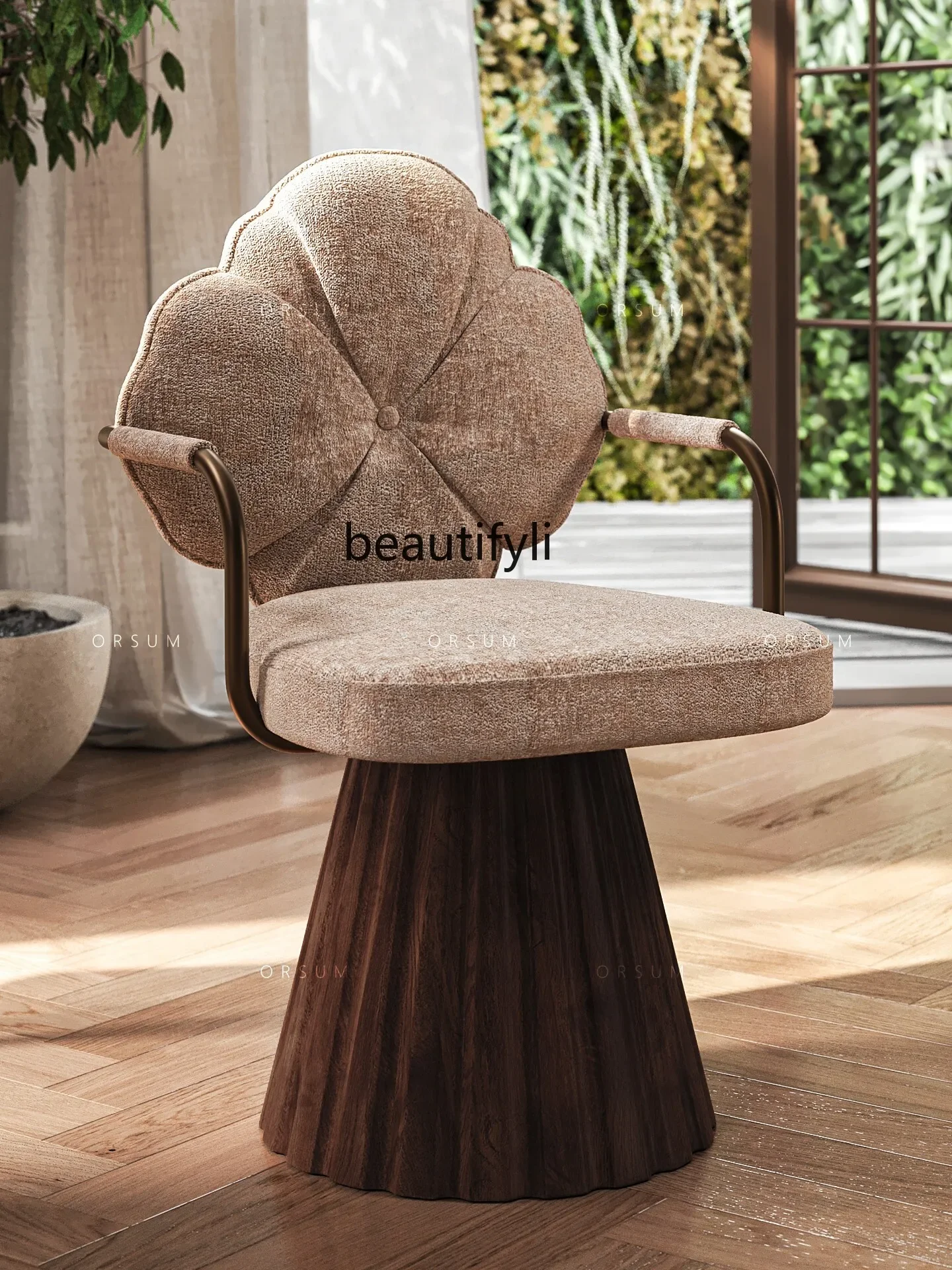 

Designer Make-up Chair Mid-Ancient French Retro Makeup Stool High-Grade Light Luxury Hardware Solid Wood