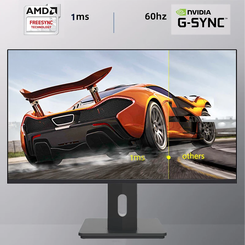 Monitor de computador de 27 polegadas, 4k, uhd, 60hz, ips, 1ms, sincronização adaptável, montagem vESA, 100% rgb, compatível hdmi/dp munitor pra pc