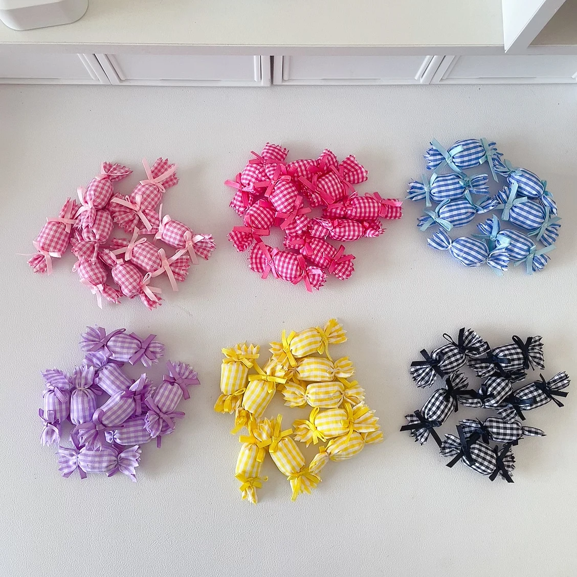 20/10 Süßigkeiten-Zubehör, handgefertigt, mit Stoff gefüllt, Zuckerwatte, DIY-Herstellung, Kleidung, Schal, Handyhülle, Plüschtier, Haarnadelzugang